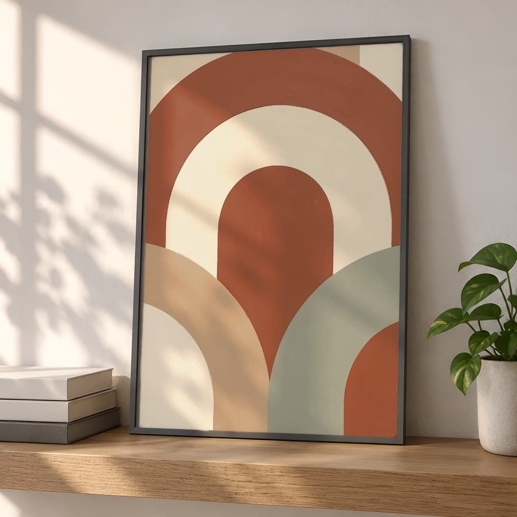 Home Office Frame Mockup Bundle — 20 Vertical Desk Wall Art PSD Mockups: mockup scene 3 of 20