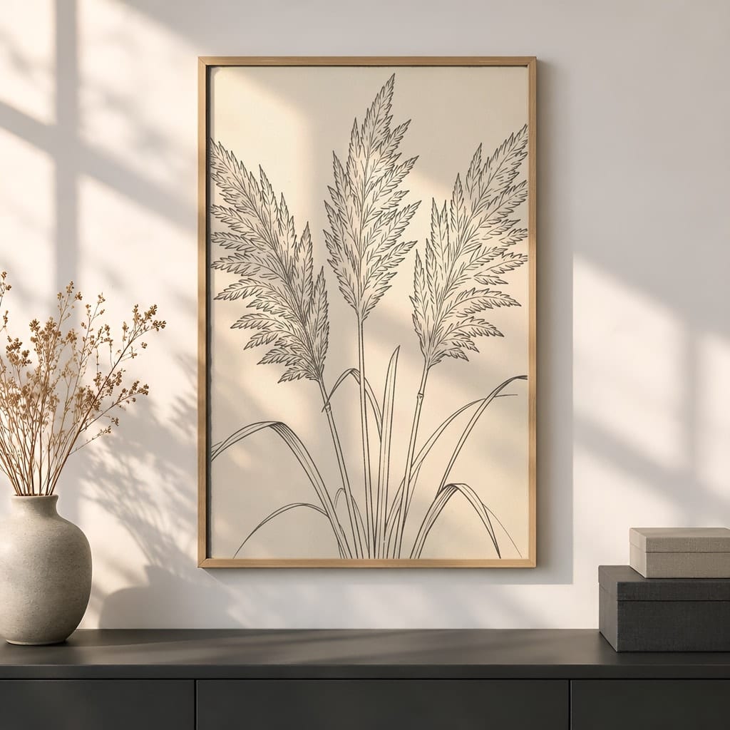 Home Office Frame Mockup Bundle — 20 Vertical Desk Wall Art PSD Mockups: mockup scene 6 of 20