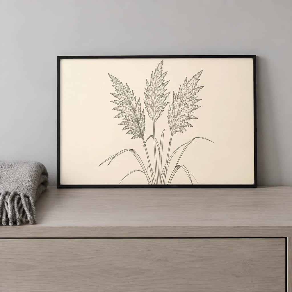 Japandi Bedroom Frame Mockup — Horizontal Wabi-Sabi Above Bed Wall Art PSD Templates (40 Scenes): mockup scene 20 of 40