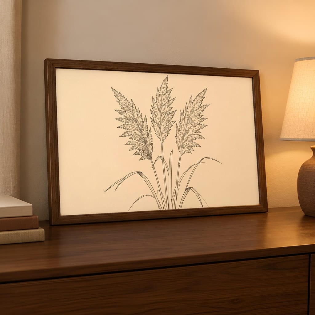 Japandi Bedroom Frame Mockup — Horizontal Wabi-Sabi Above Bed Wall Art PSD Templates (40 Scenes): mockup scene 5 of 40