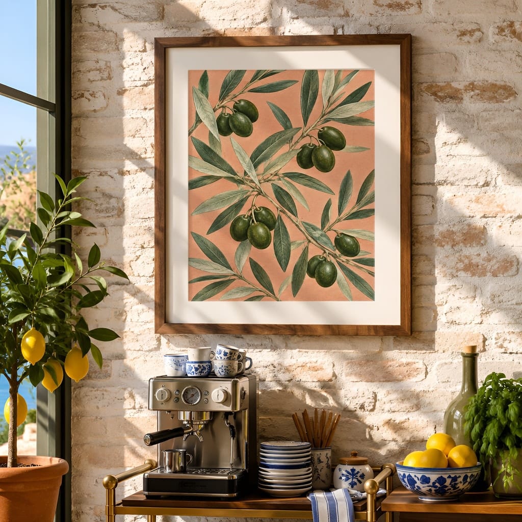 Coffee Bar Wall Art Mockup — Kitchen Frame PSD Templates (20 Scenes): mockup scene 7 of 20