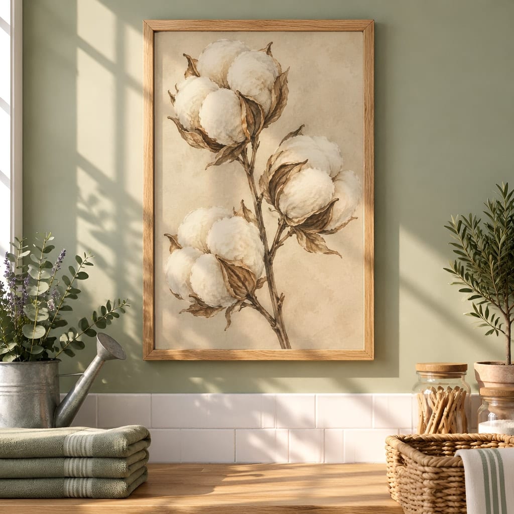 Laundry Room Frame Mockup Bundle — 40 Vertical Laundry and Utility Room Wall Art PSD Mockups: mockup scene 26 of 40