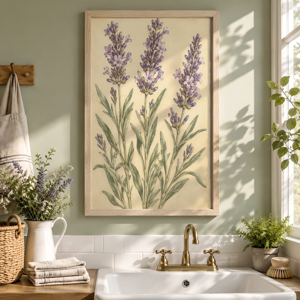 Laundry Room Frame Mockup Bundle — 40 Vertical Laundry and Utility Room Wall Art PSD Mockups: mockup scene 3 of 40