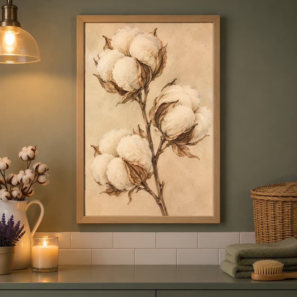 Laundry Room Frame Mockup Bundle — 40 Vertical Laundry and Utility Room Wall Art PSD Mockups: mockup scene 33 of 40