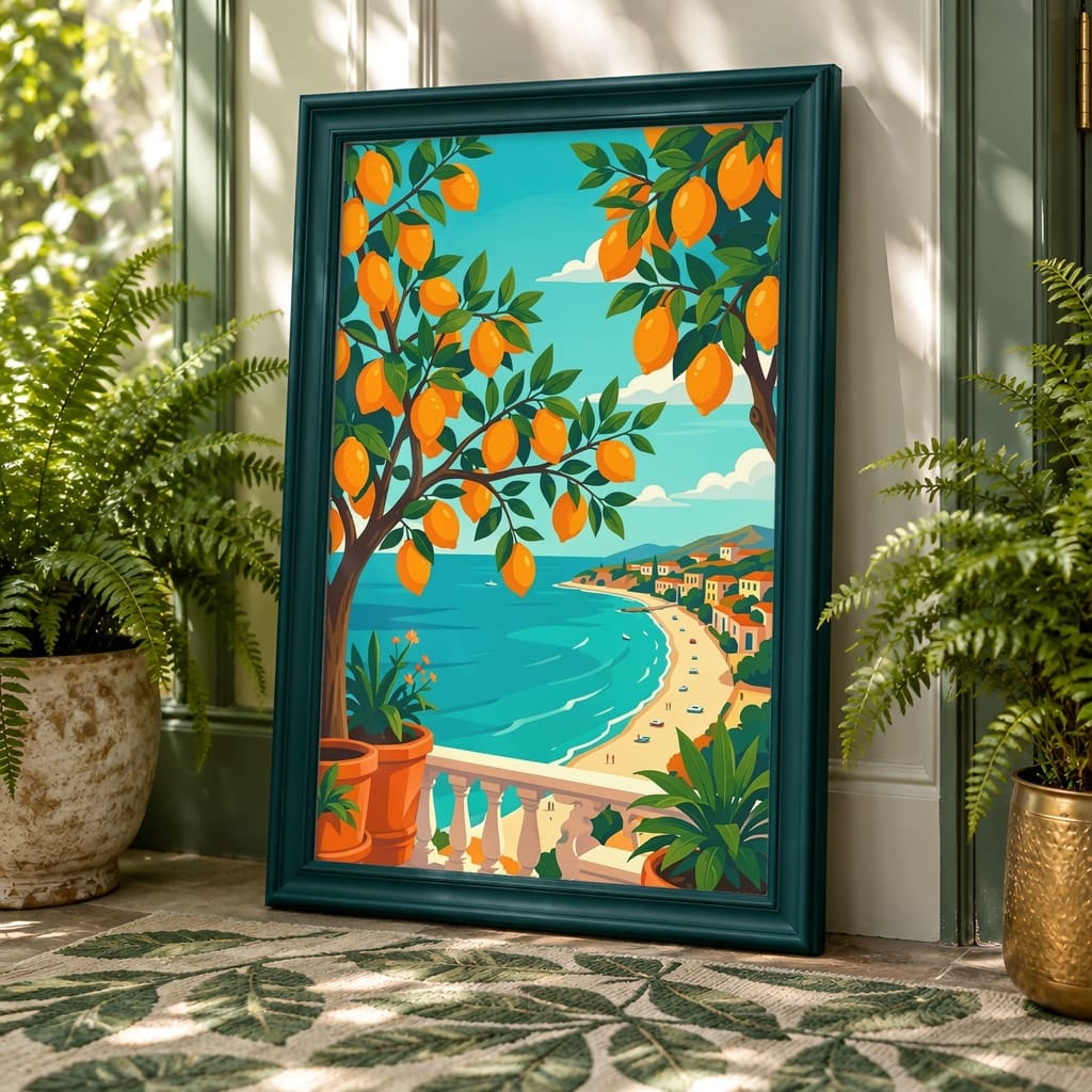 Maximalist Wallpaper Frame Mockup — Bold Pattern Room Wall Art PSD Templates (40 Scenes): mockup scene 22 of 40