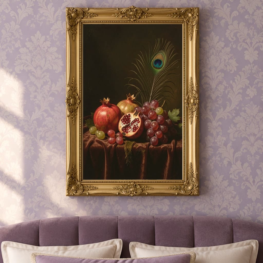 Maximalist Wallpaper Frame Mockup — Bold Pattern Room Wall Art PSD Templates (40 Scenes): mockup scene 26 of 40
