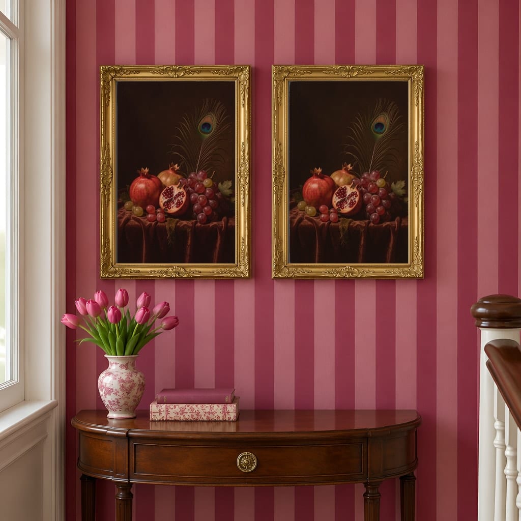 Maximalist Wallpaper Frame Mockup — Bold Pattern Room Wall Art PSD Templates (40 Scenes): mockup scene 29 of 40