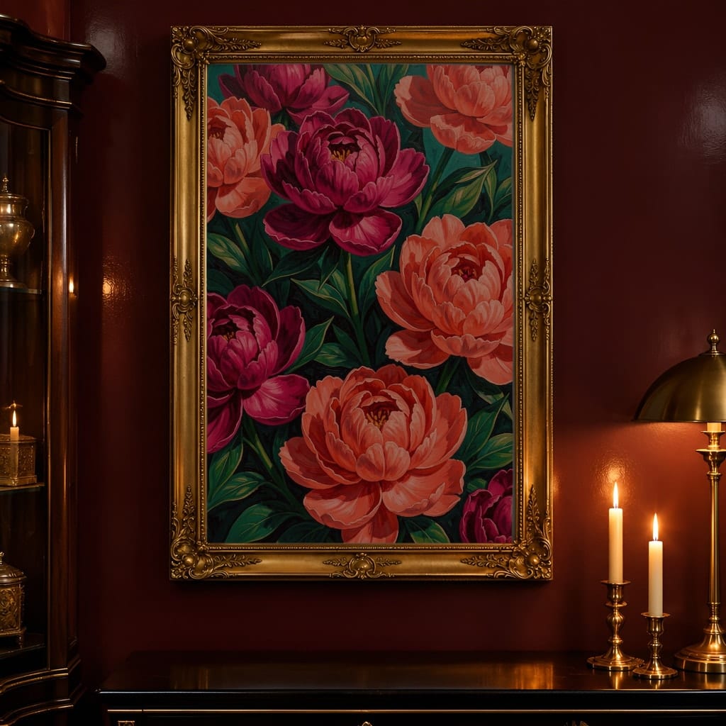 Maximalist Wallpaper Frame Mockup — Bold Pattern Room Wall Art PSD Templates (40 Scenes): mockup scene 40 of 40