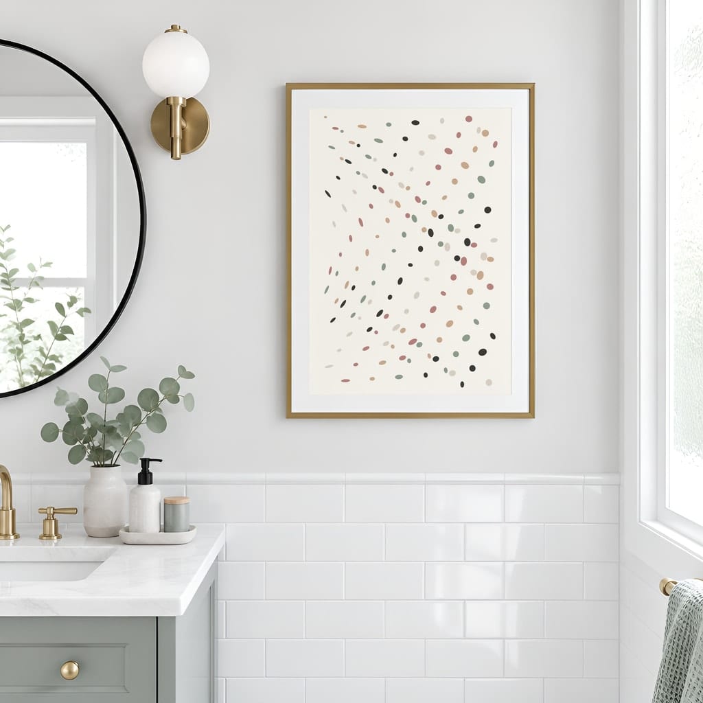 Bathroom Wall Art Mockup — Minimalist Frame PSD Templates (20 Scenes): mockup scene 2 of 20