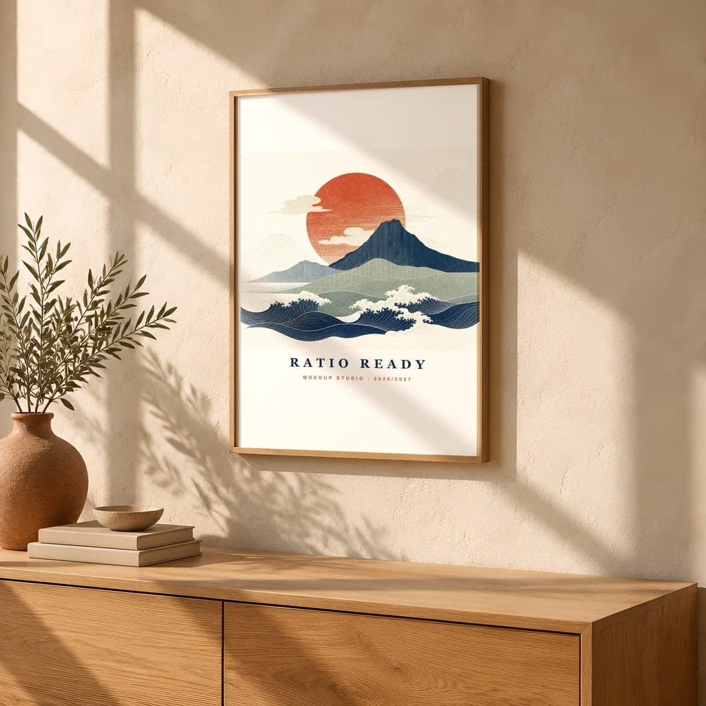 Baby Boy Nursery Frame Mockup — Wall Art PSD Templates (20 Scenes): mockup scene 10 of 20