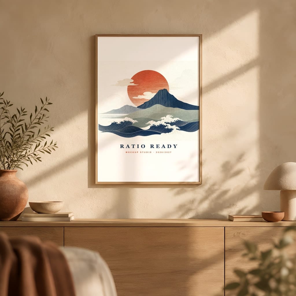 Baby Boy Nursery Frame Mockup — Wall Art PSD Templates (20 Scenes): mockup scene 4 of 20