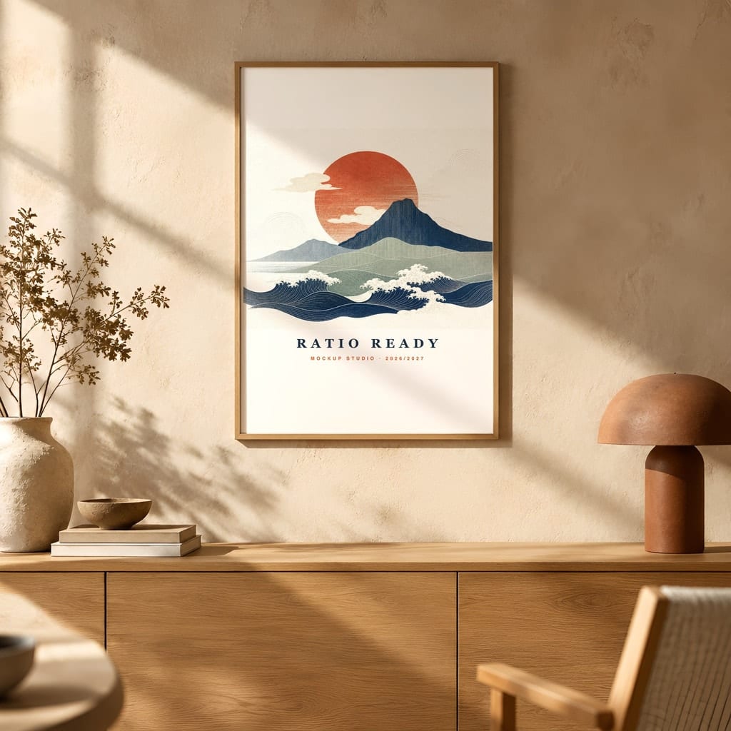 Baby Boy Nursery Frame Mockup — Wall Art PSD Templates (20 Scenes): mockup scene 8 of 20