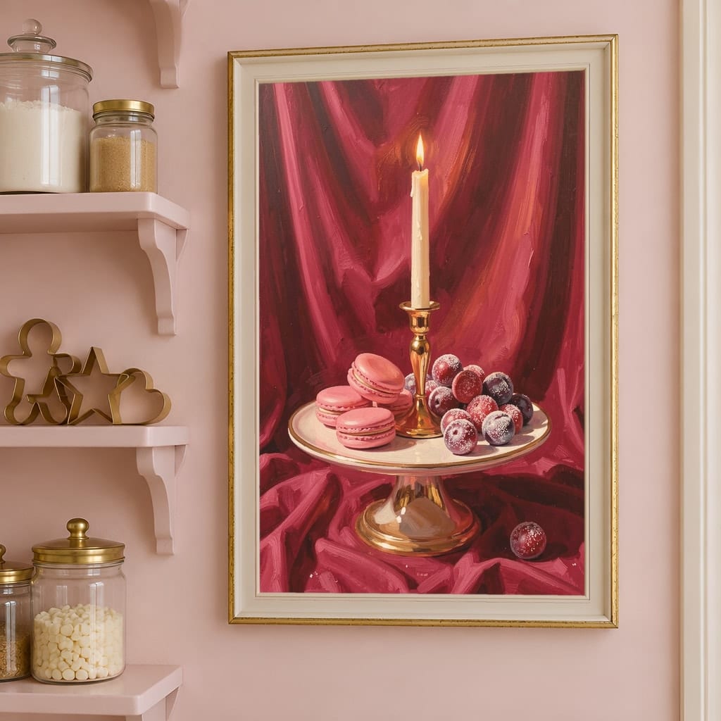 Pink Christmas Frame Mockup — Nutcracker Ballet Pastel Holiday Wall Art PSD Templates (40 Scenes): mockup scene 25 of 40