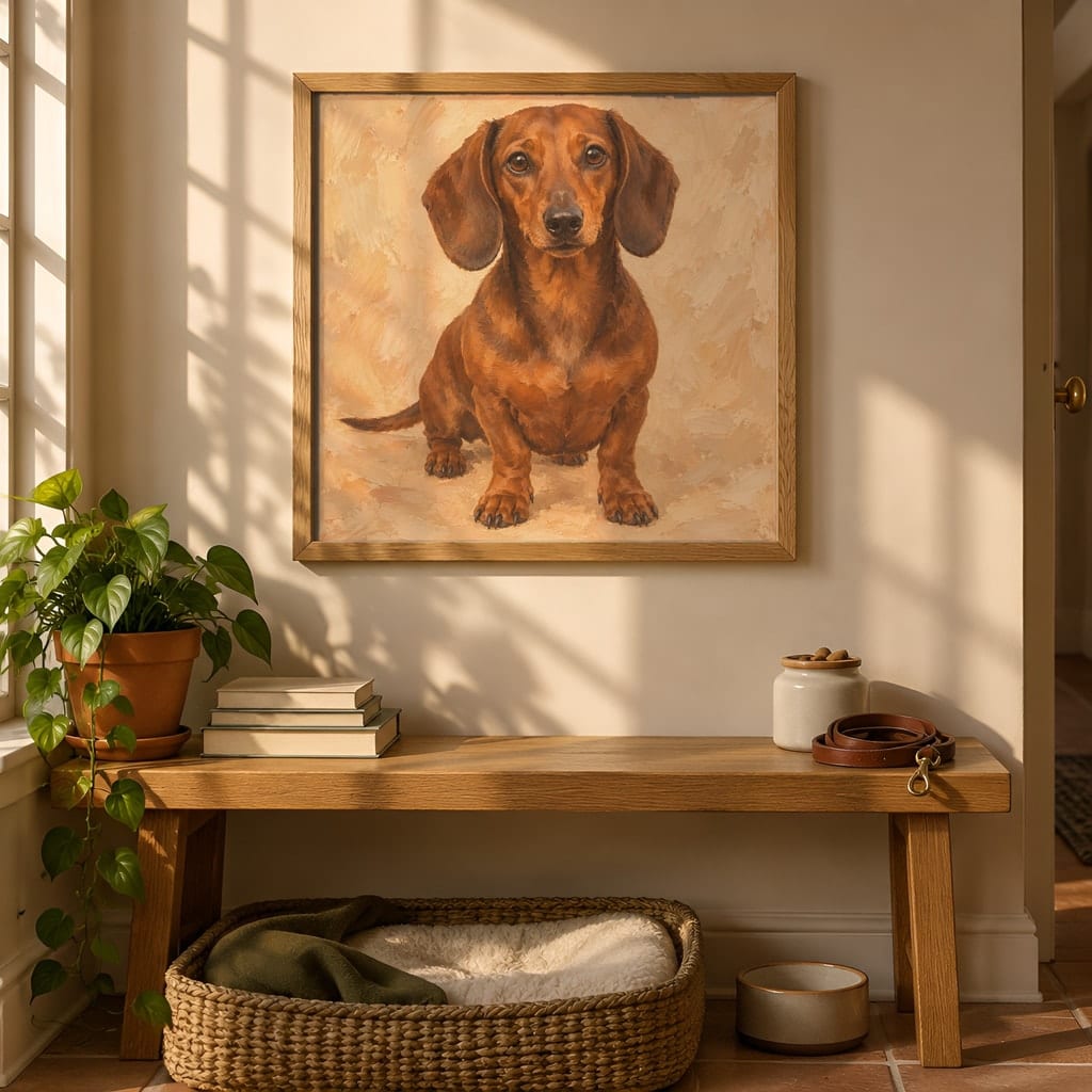 Pet Portrait Frame Mockup Bundle — 40 Square Dog Corner 1:1 Wall Art PSD Mockups: mockup scene 14 of 40
