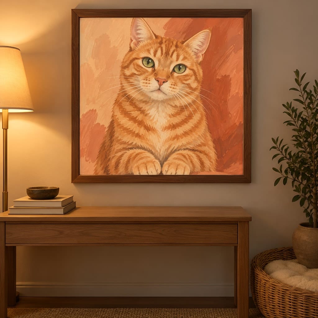 Pet Portrait Frame Mockup Bundle — 40 Square Dog Corner 1:1 Wall Art PSD Mockups: mockup scene 30 of 40