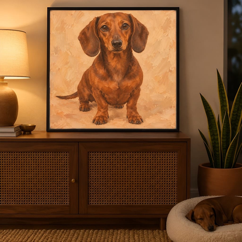 Pet Portrait Frame Mockup Bundle — 40 Square Dog Corner 1:1 Wall Art PSD Mockups: mockup scene 32 of 40