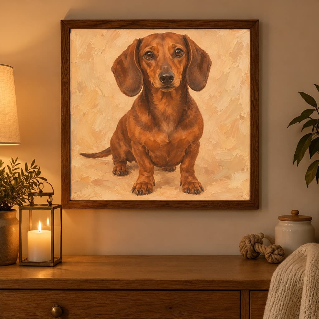 Pet Portrait Frame Mockup Bundle — 40 Square Dog Corner 1:1 Wall Art PSD Mockups: mockup scene 38 of 40
