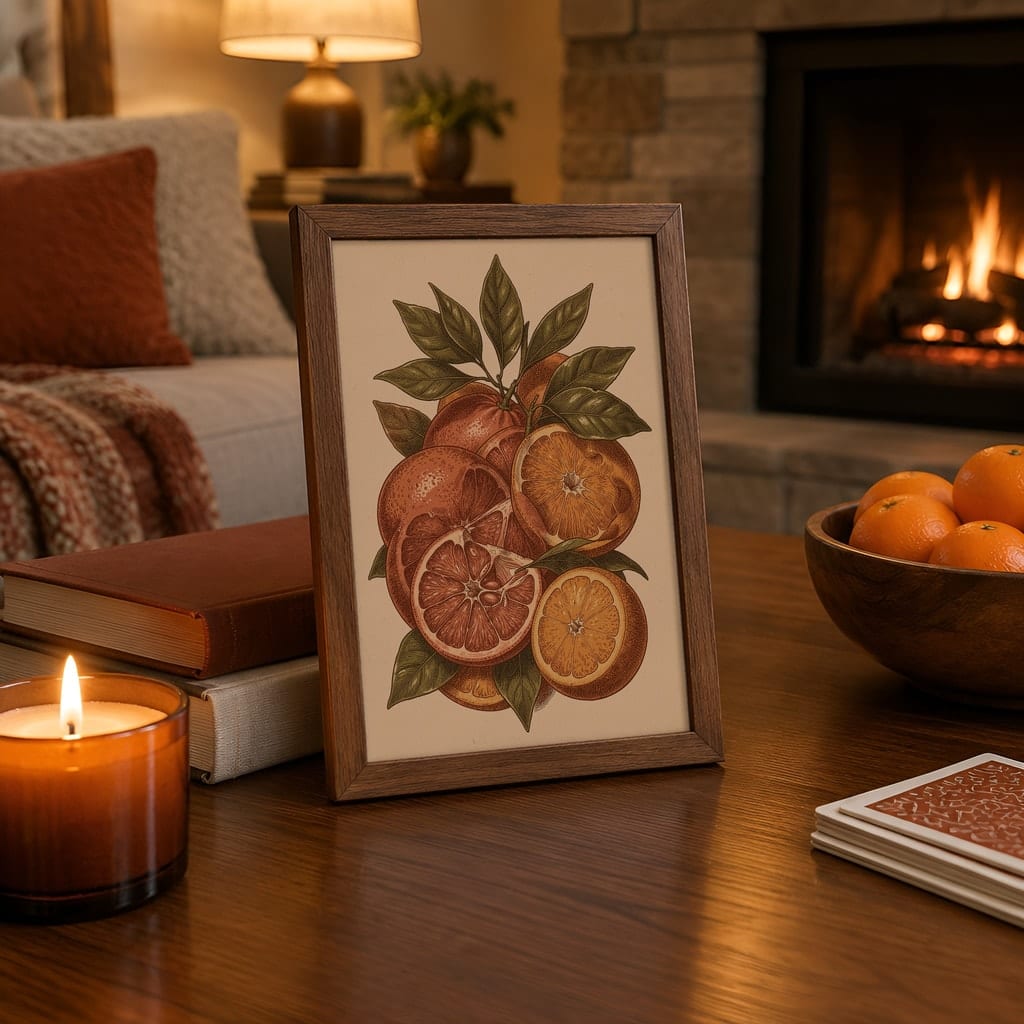 Dining Room Frame Mockup Bundle — Retro 70s Winter Wall Art PSD Templates (40 Scenes): mockup scene 38 of 40