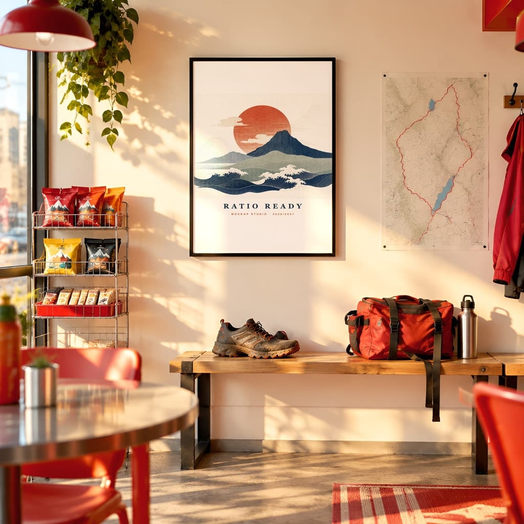 Running Wall Art Mockup Bundle — Run Club Poster and Gallery Frame PSD Templates (40 Scenes): mockup scene 12 of 40