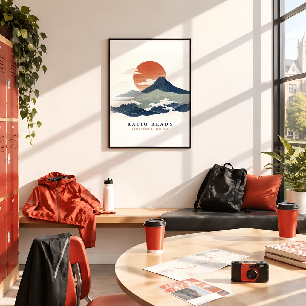 Running Wall Art Mockup Bundle — Run Club Poster and Gallery Frame PSD Templates (40 Scenes): mockup scene 17 of 40