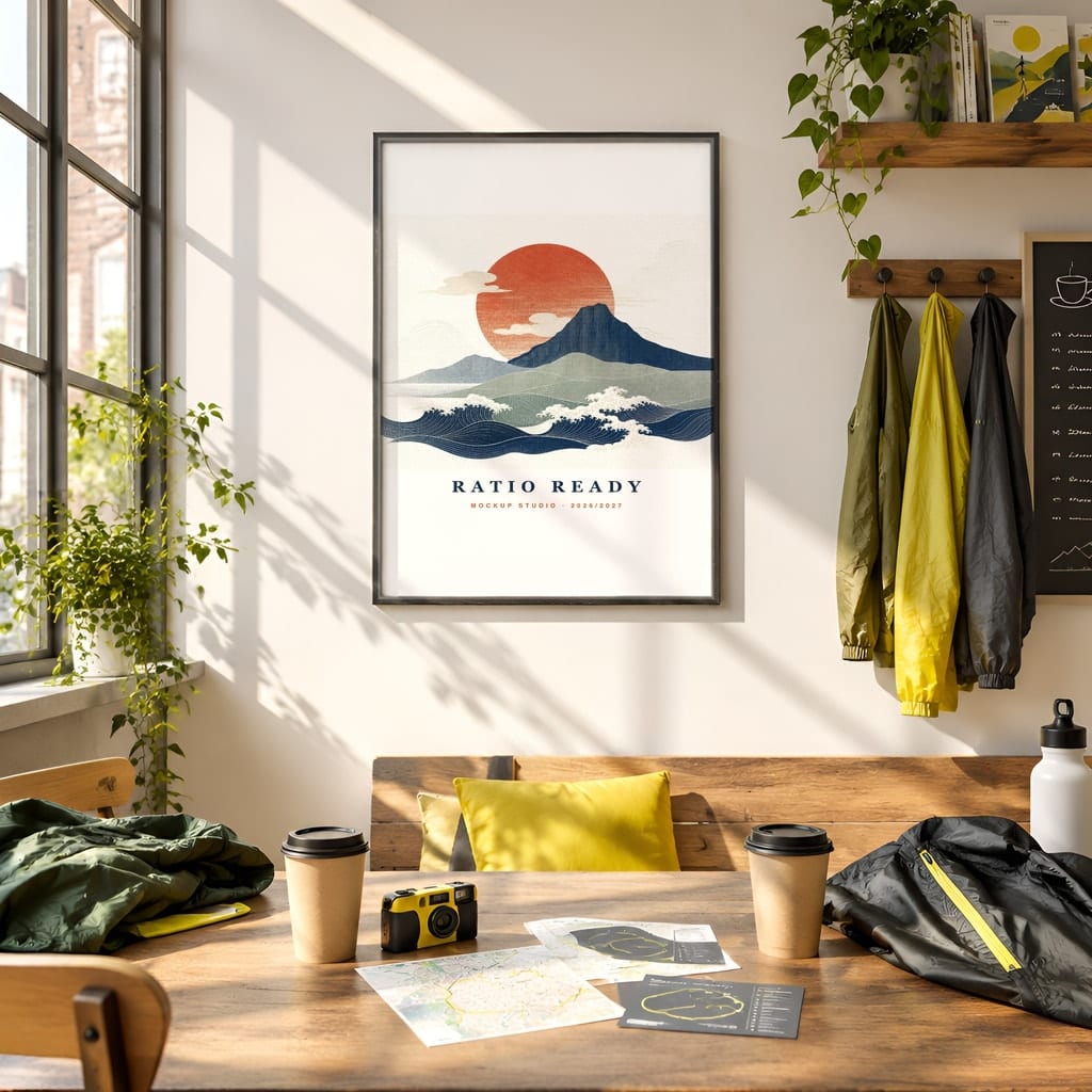 Running Wall Art Mockup Bundle — Run Club Poster and Gallery Frame PSD Templates (40 Scenes): mockup scene 25 of 40