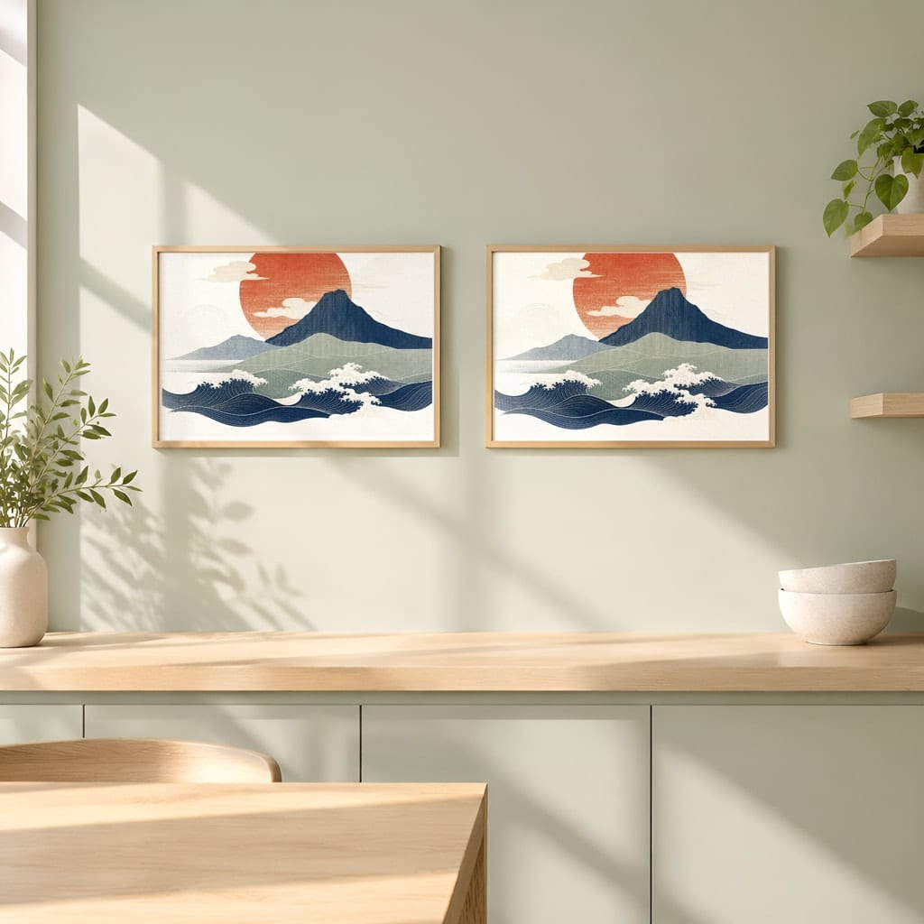 Horizontal Frame Mockup 3:2 — Sunlit Modern Wall Art PSD Templates (40 Scenes): mockup scene 13 of 40