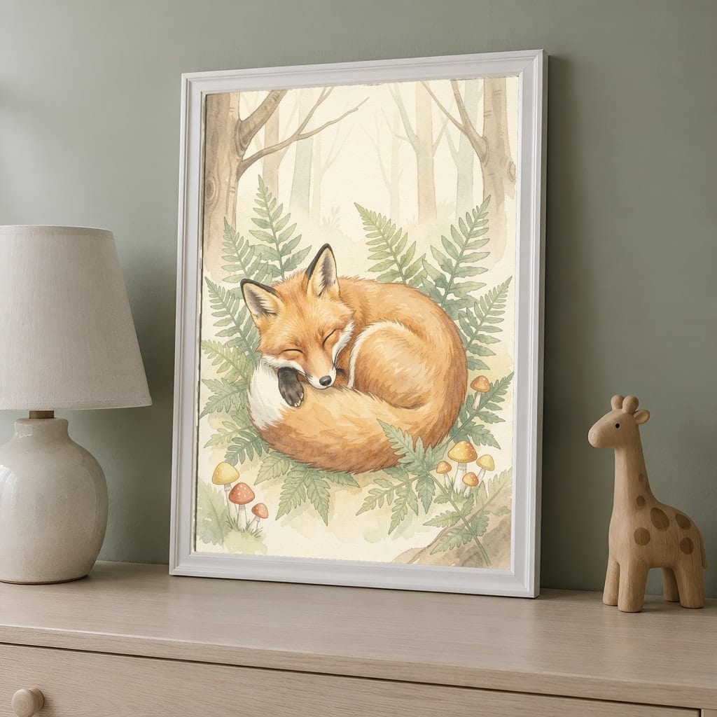 Sunny Nursery Frame Mockup — Baby Room Wall Art PSD Templates (18 Scenes): mockup scene 4 of 18