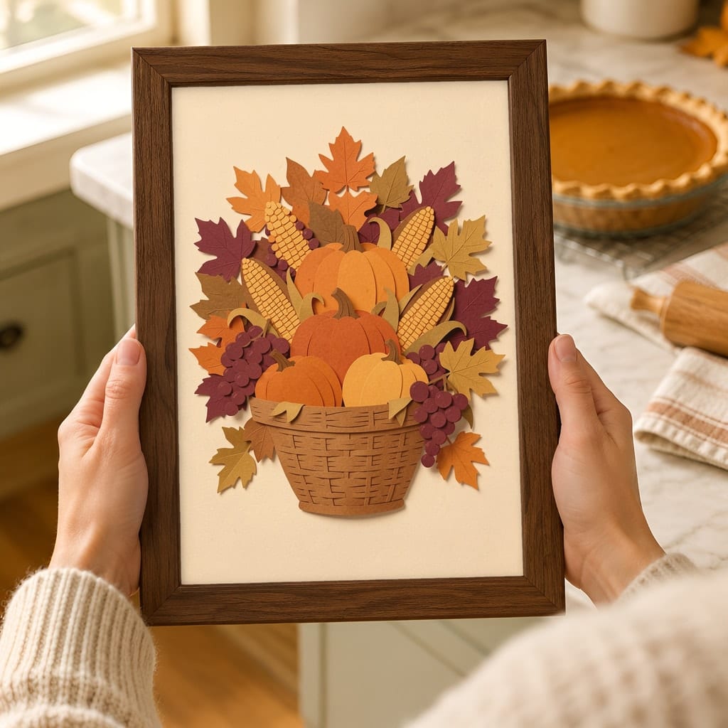 Thanksgiving Frame Mockup Bundle — Farmhouse Autumn Wall Art PSD Templates (40 Scenes): mockup scene 13 of 40