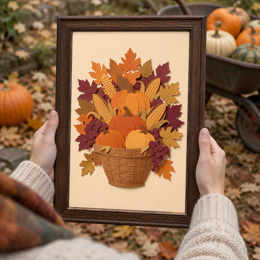 Thanksgiving Frame Mockup Bundle — Farmhouse Autumn Wall Art PSD Templates (40 Scenes): mockup scene 17 of 40