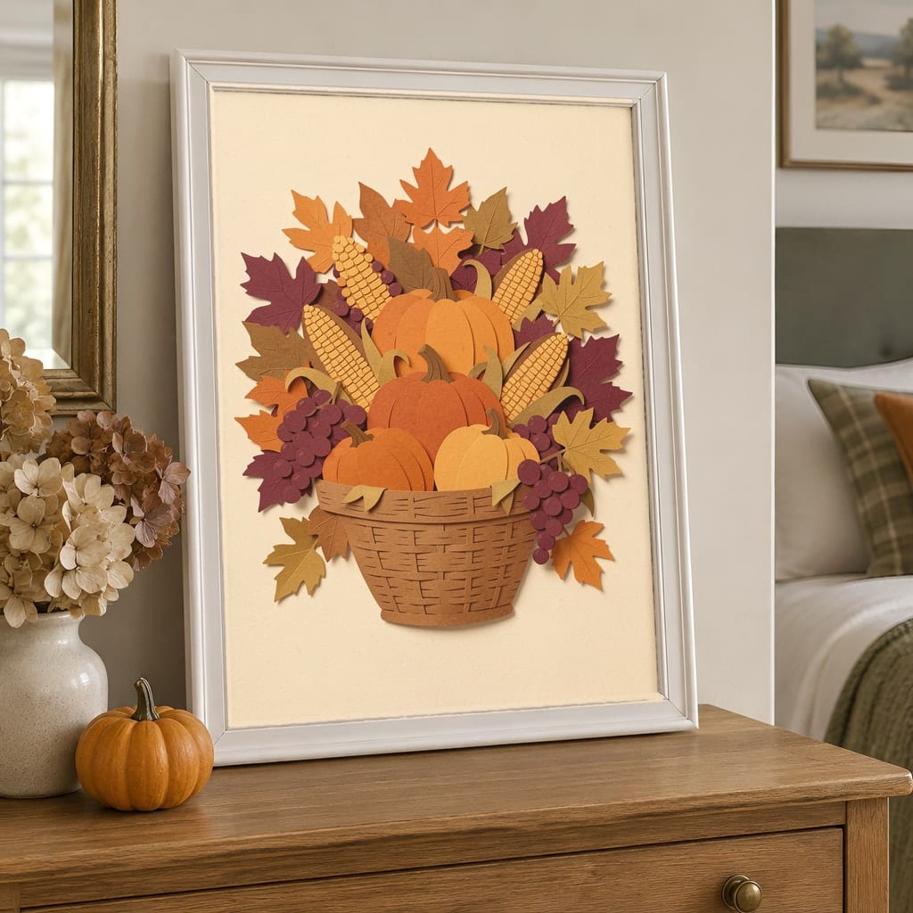 Thanksgiving Frame Mockup Bundle — Farmhouse Autumn Wall Art PSD Templates (40 Scenes): mockup scene 19 of 40