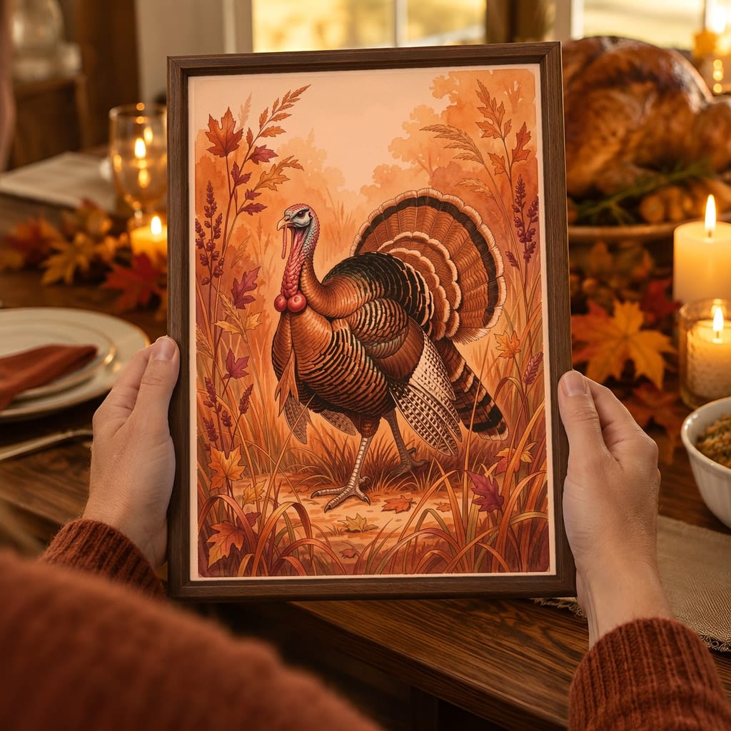 Thanksgiving Frame Mockup Bundle — Farmhouse Autumn Wall Art PSD Templates (40 Scenes): mockup scene 2 of 40