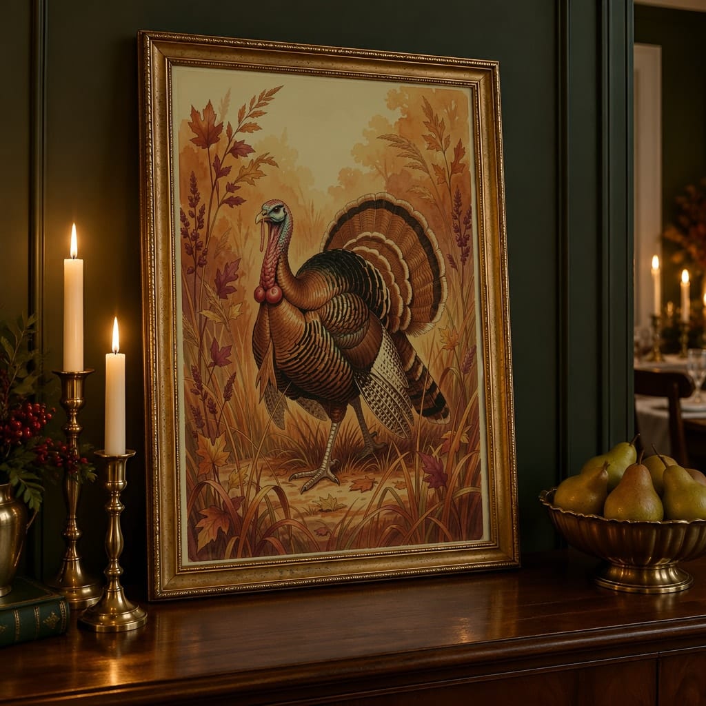 Thanksgiving Frame Mockup Bundle — Farmhouse Autumn Wall Art PSD Templates (40 Scenes): mockup scene 23 of 40