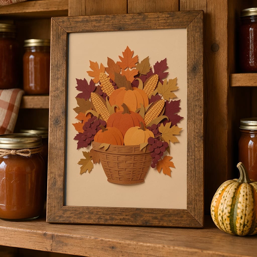 Thanksgiving Frame Mockup Bundle — Farmhouse Autumn Wall Art PSD Templates (40 Scenes): mockup scene 26 of 40