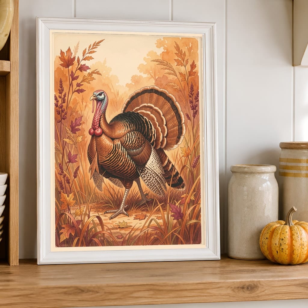 Thanksgiving Frame Mockup Bundle — Farmhouse Autumn Wall Art PSD Templates (40 Scenes): mockup scene 9 of 40