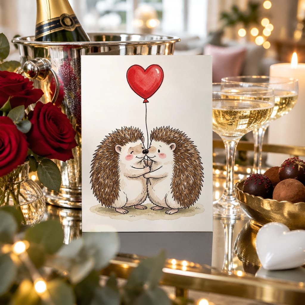 Valentines Card Mockup Bundle — 20 Red and Pink 5x7 Greeting Card PSD Mockups: mockup scene 15 of 20