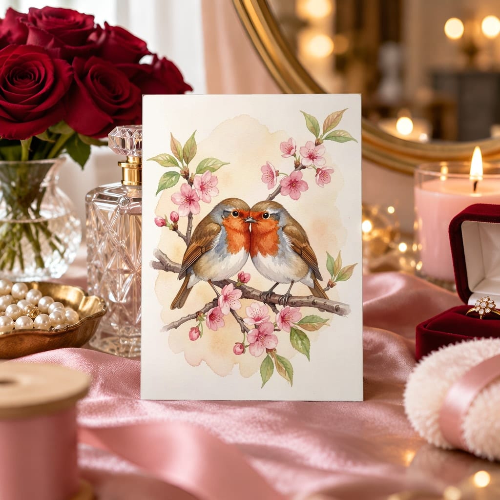 Valentines Card Mockup Bundle — 20 Red and Pink 5x7 Greeting Card PSD Mockups: mockup scene 6 of 20