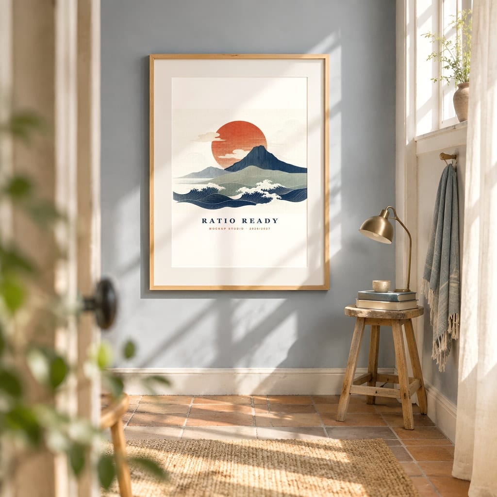 Warm Light Frame Mockup Bundle — Vintage Film Look Wall Art PSD Templates (40 Scenes): mockup scene 15 of 40