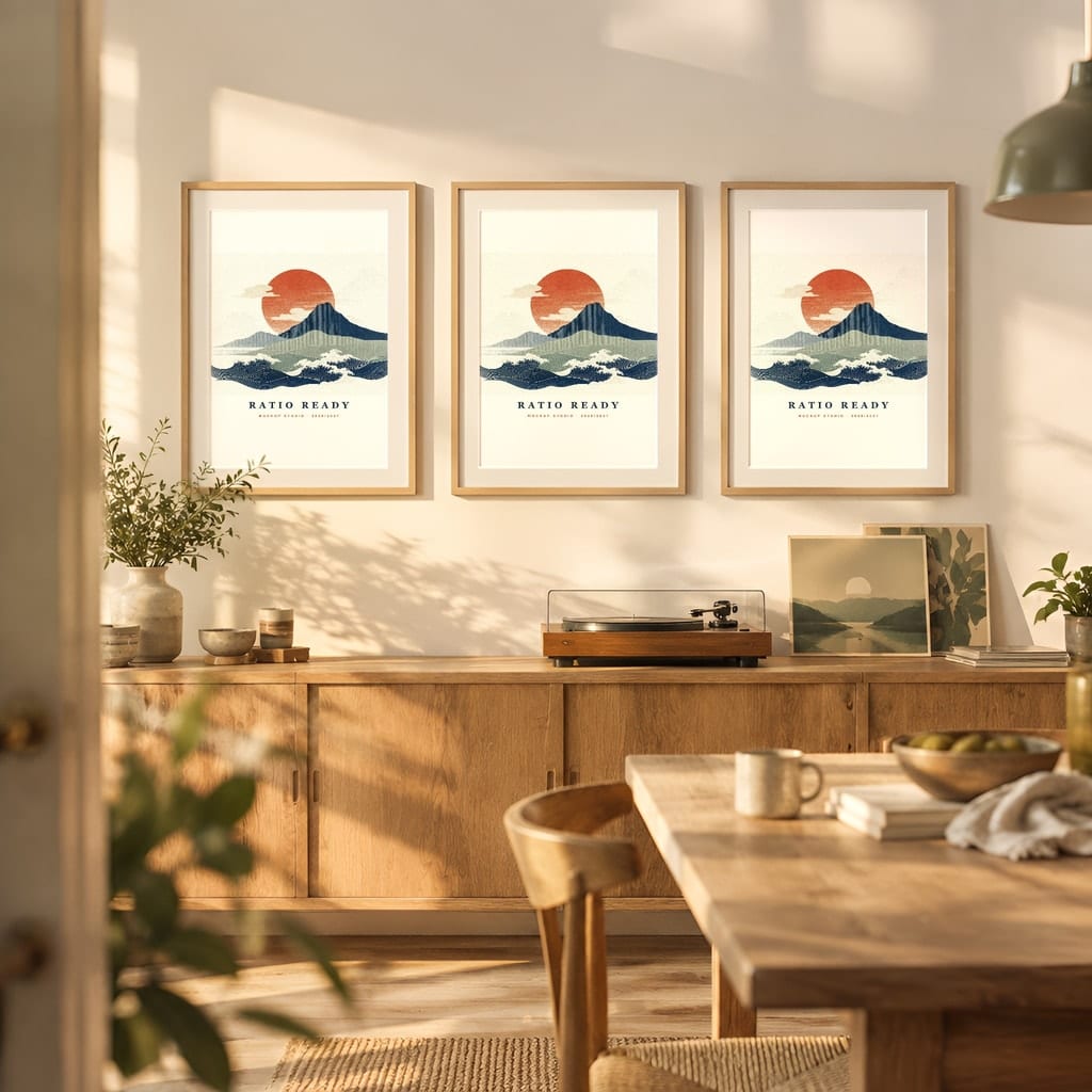 Warm Light Frame Mockup Bundle — Vintage Film Look Wall Art PSD Templates (40 Scenes): mockup scene 38 of 40