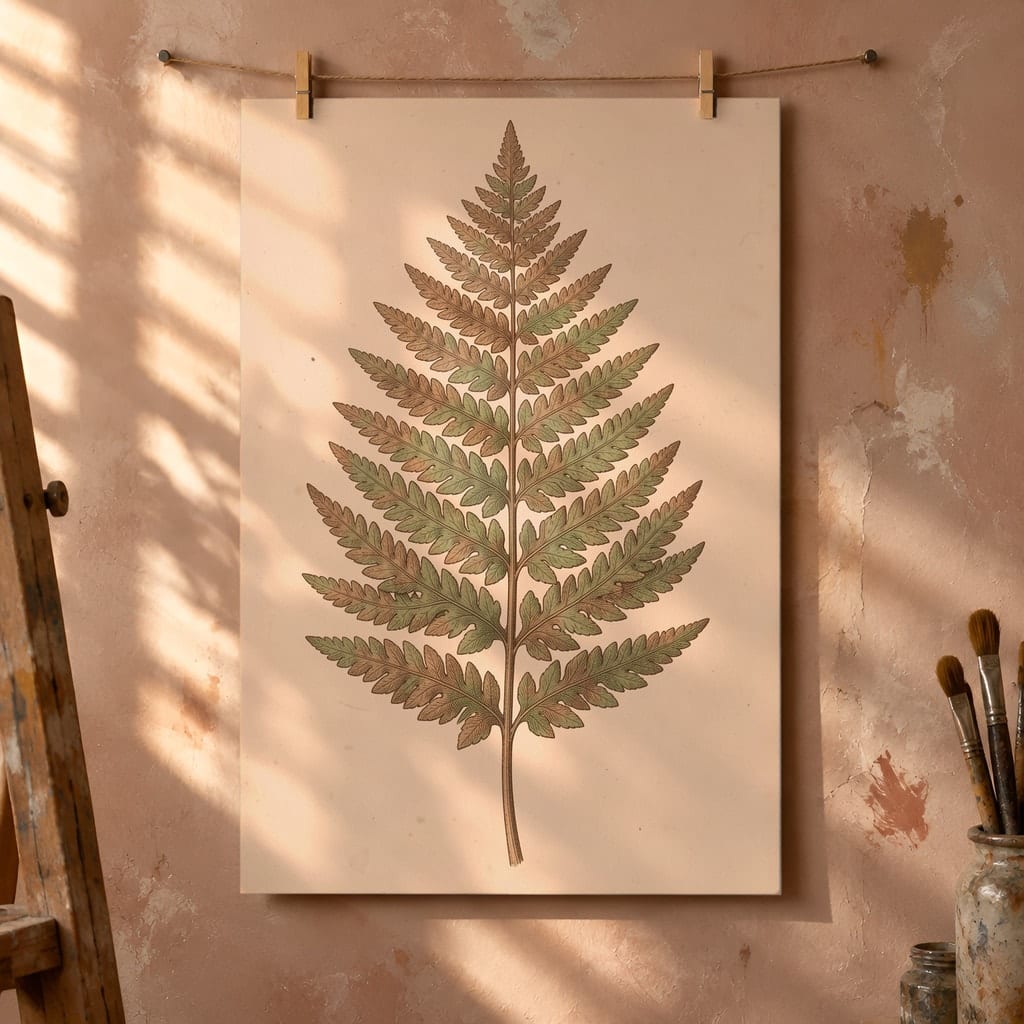 Art Print Mockup Bundle — 20 Vertical Unframed Vintage Wall Art PSD Mockups: mockup scene 11 of 20