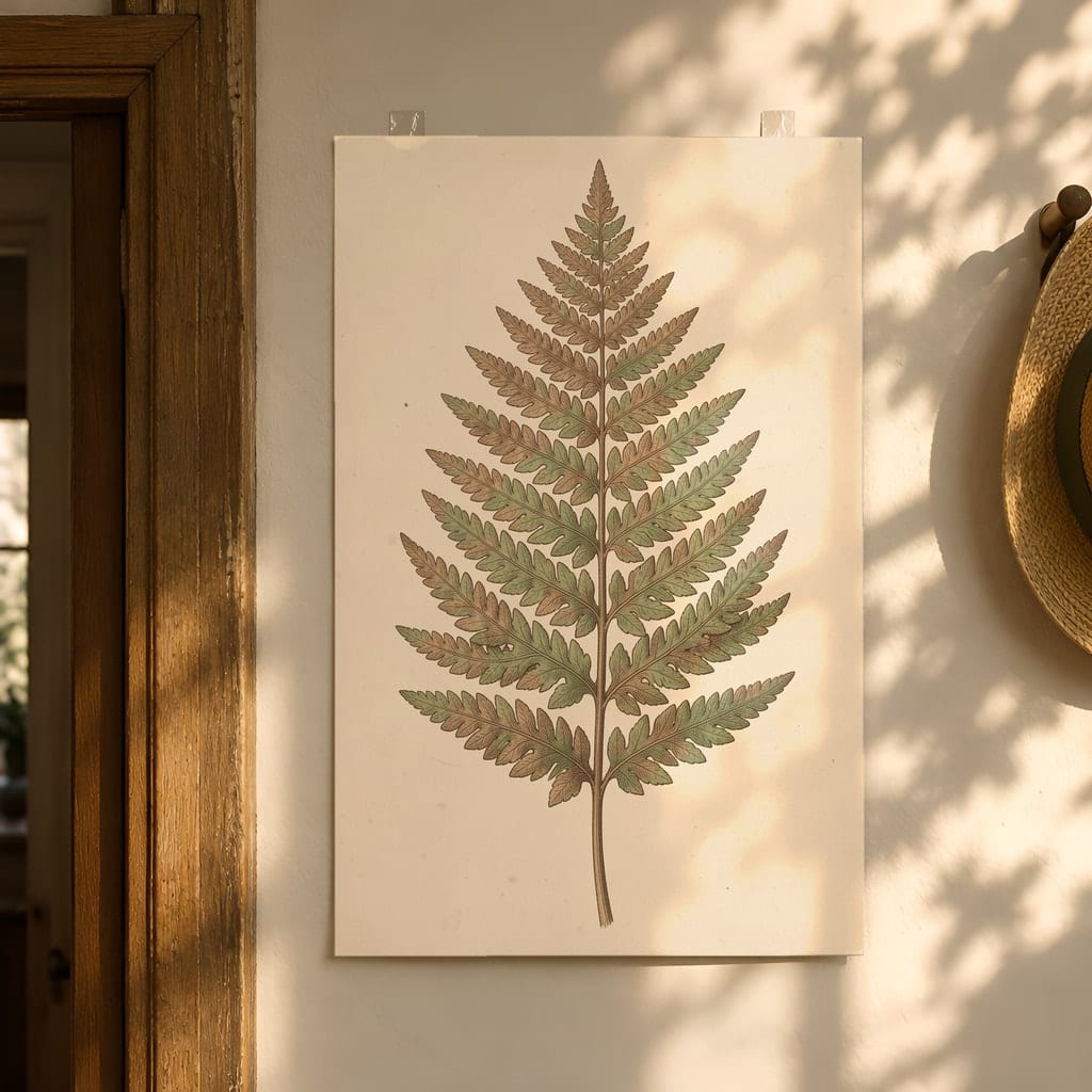 Art Print Mockup Bundle — 20 Vertical Unframed Vintage Wall Art PSD Mockups: mockup scene 17 of 20