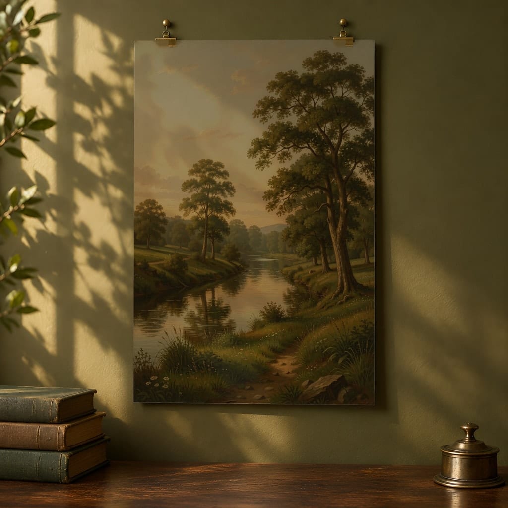 Art Print Mockup Bundle — 20 Vertical Unframed Vintage Wall Art PSD Mockups: mockup scene 2 of 20