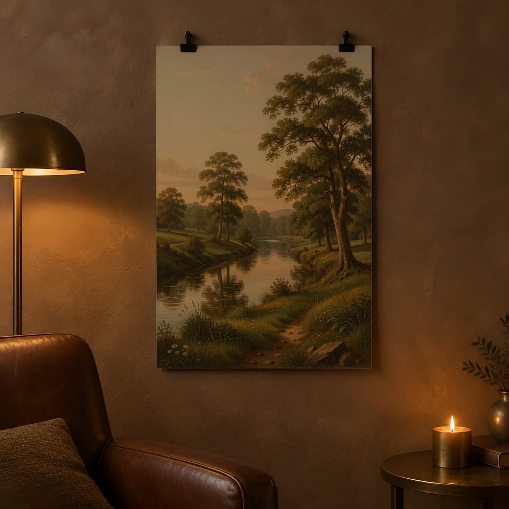 Art Print Mockup Bundle — 20 Vertical Unframed Vintage Wall Art PSD Mockups: mockup scene 20 of 20