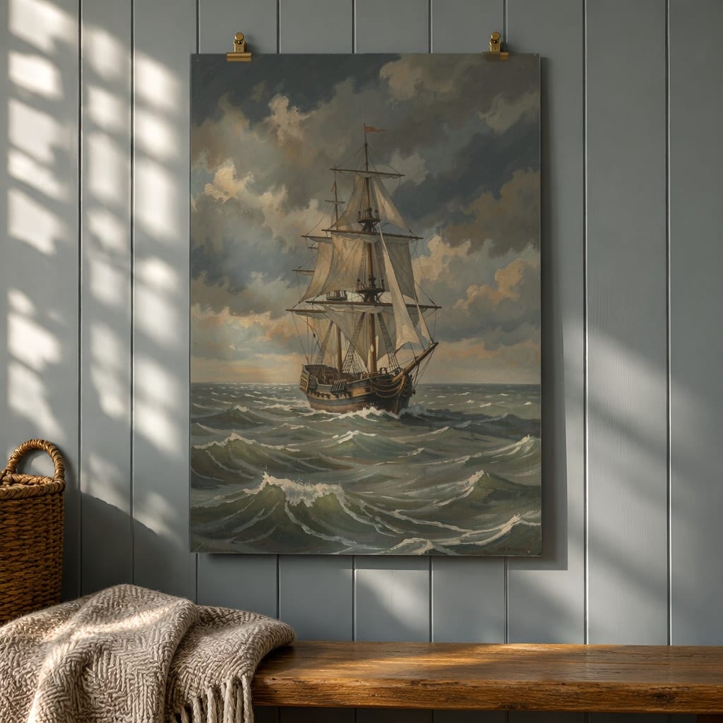 Art Print Mockup Bundle — 20 Vertical Unframed Vintage Wall Art PSD Mockups: mockup scene 7 of 20
