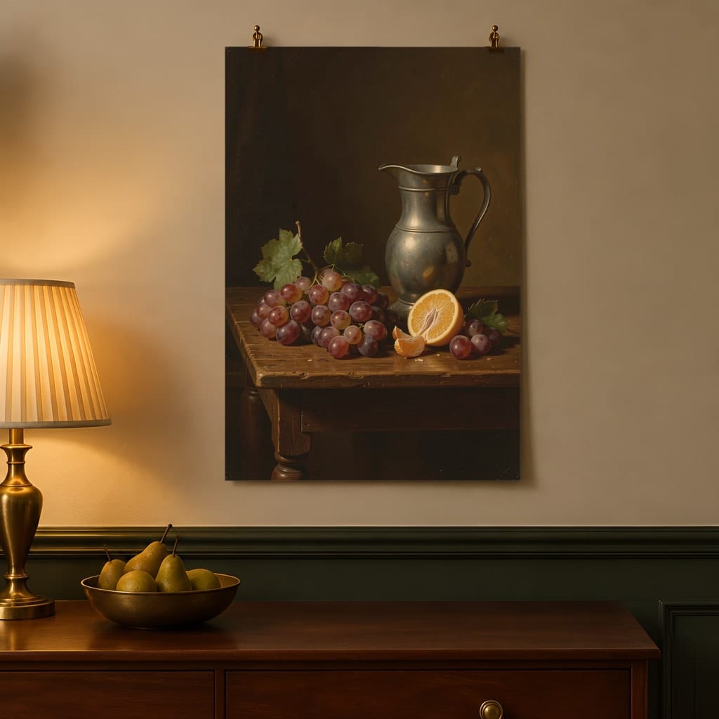 Art Print Mockup Bundle — 20 Vertical Unframed Vintage Wall Art PSD Mockups: mockup scene 9 of 20