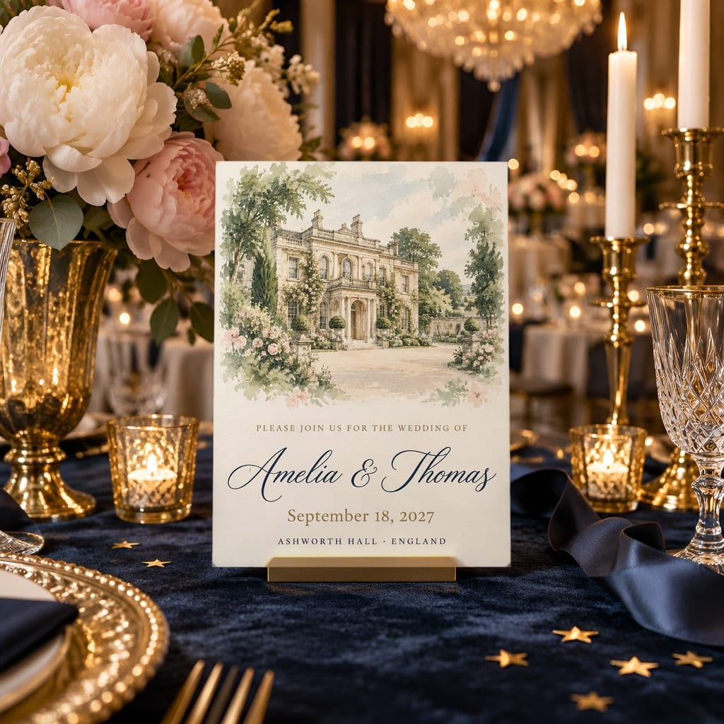 Wedding Invitation Mockup Bundle — 20 Vertical 5x7 Luxury PSD Mockups: mockup scene 13 of 20