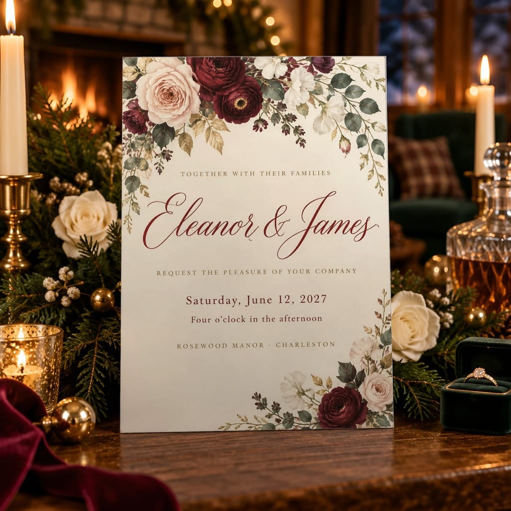 Wedding Invitation Mockup Bundle — 20 Vertical 5x7 Luxury PSD Mockups: mockup scene 17 of 20